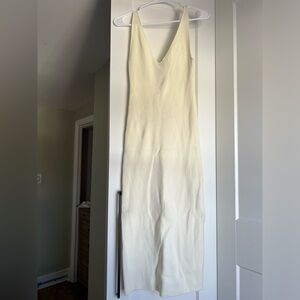 NWOT Free People Cotton V Neck Sweater Dress Ribbed Knit Dress Summer Dress XS